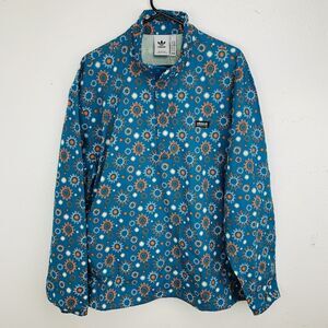 ADIDAS Adventure Jacket Size XL Blue HR4273 Nature Awakening Windbreaker